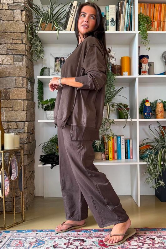 Lagen Chill Sweatshirt Chocolate